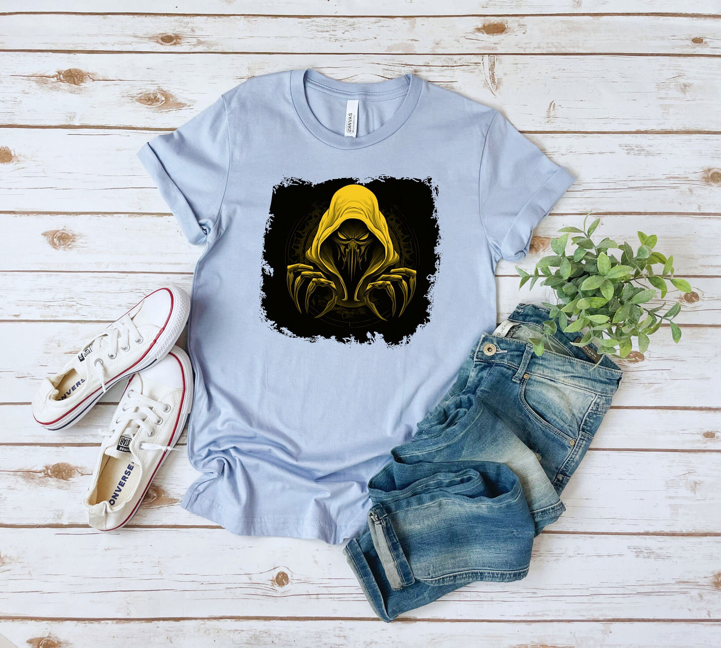 Hooded Scorpion Monster, Scary Creature with Hoodie, Graphic Tee with hooded character, Evil Demon, frightening beast. Horrifying nightmare
