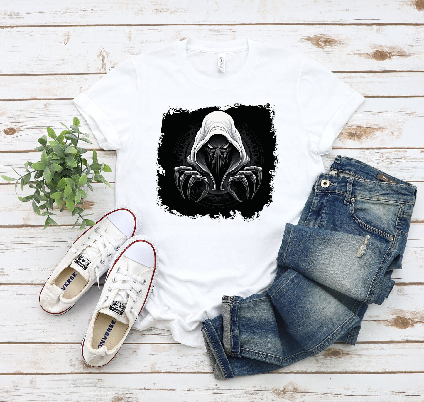 Hooded Scorpion Monster, Scary Creature with Hoodie, Graphic Tee with hooded character, Evil Demon, frightening beast. Horrifying nightmare