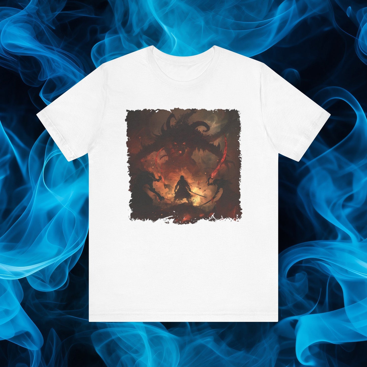 Demon Hunter T-Shirt, Demon Slayer Sword Fight Shirt, Underworld Man Versus Monster Battle Tee, Defending humanity against evil Shirt
