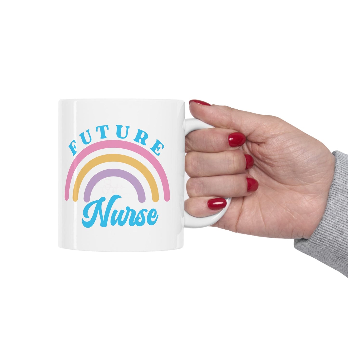 Future Nurse rainbow Nursing Mug, I love nurse Mug, Awesome gift Mug for nurses, gift Mug for a special nurse, Thank you gift Mug for nurses