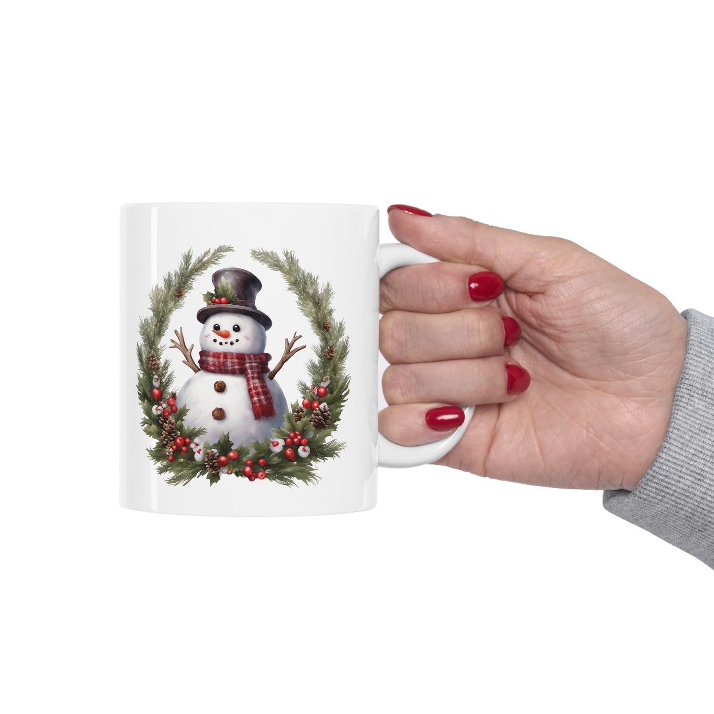 Snowman Reef Christmas Mug, Perfect Holiday Cheer Coffee Mug, Gift Mug for Christmas Spirit, Cute X-Mas mug for Family and friends