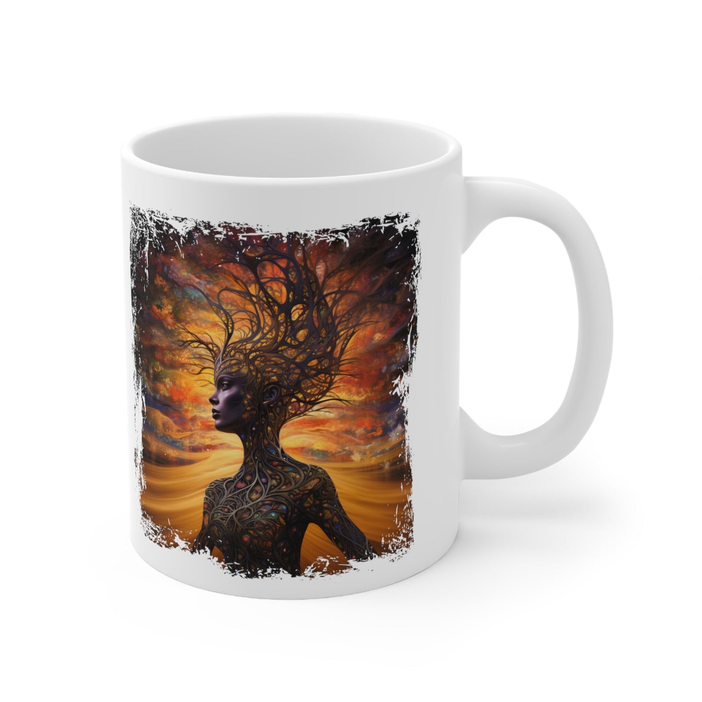 Mother Earth Mug, Celebration of women and earth mug, Beautiful mug for going green, Great gift mug for family and friends