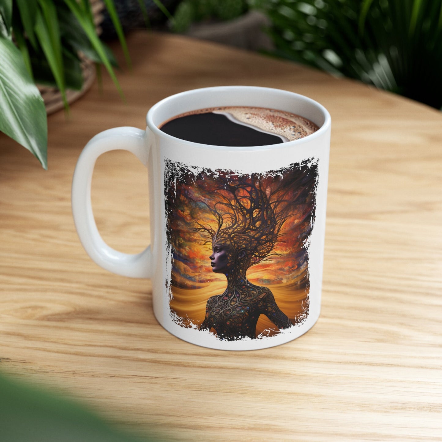 Mother Earth Mug, Celebration of women and earth mug, Beautiful mug for going green, Great gift mug for family and friends