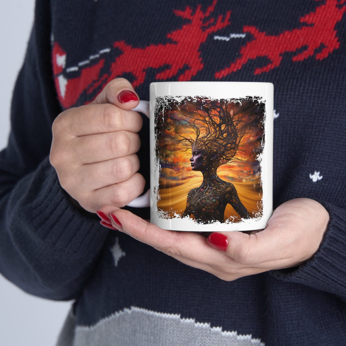 Mother Earth Mug, Celebration of women and earth mug, Beautiful mug for going green, Great gift mug for family and friends