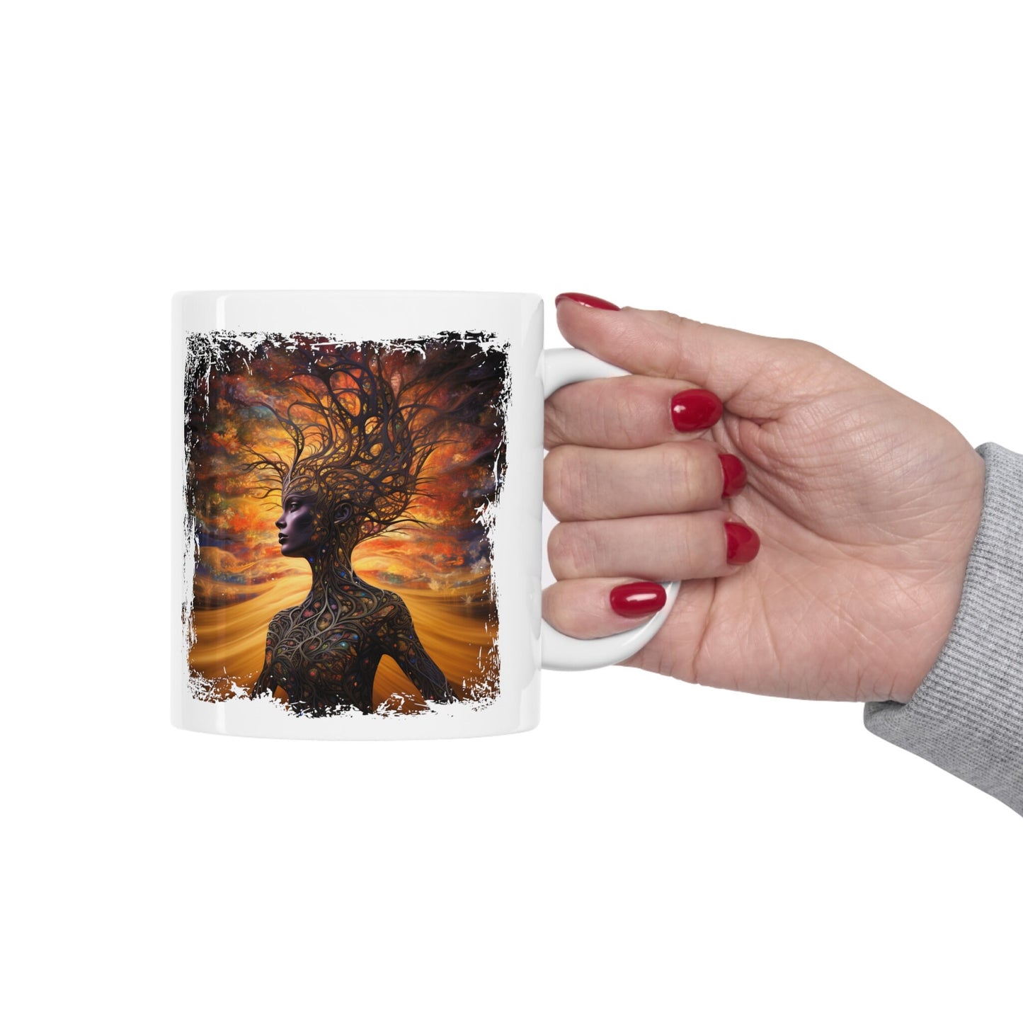 Mother Earth Mug, Celebration of women and earth mug, Beautiful mug for going green, Great gift mug for family and friends