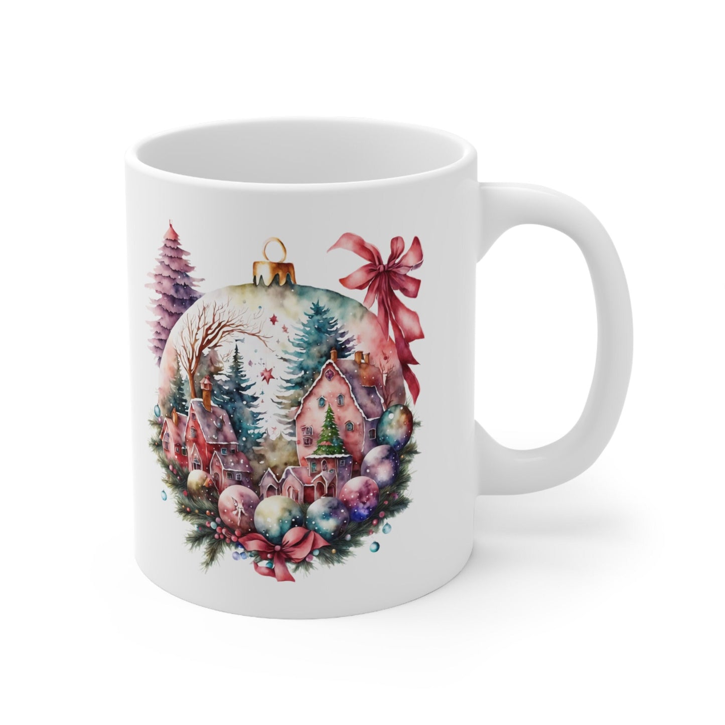 The Christmas Ornament Village Mug Makes the Perfect Gift for Friends, Family, Coworkers or yourself.  Check Out My Shop for even more Great Designs.
www.scorpiontees.etsy.com