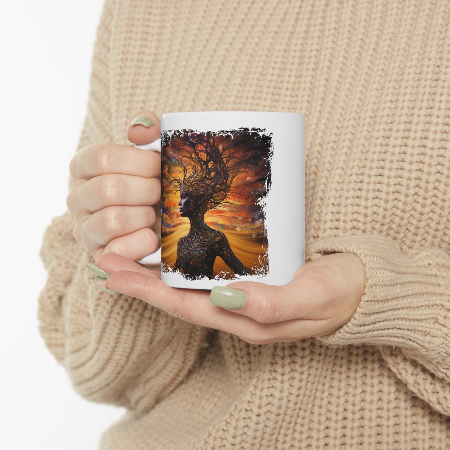 Mother Earth Mug, Celebration of women and earth mug, Beautiful mug for going green, Great gift mug for family and friends