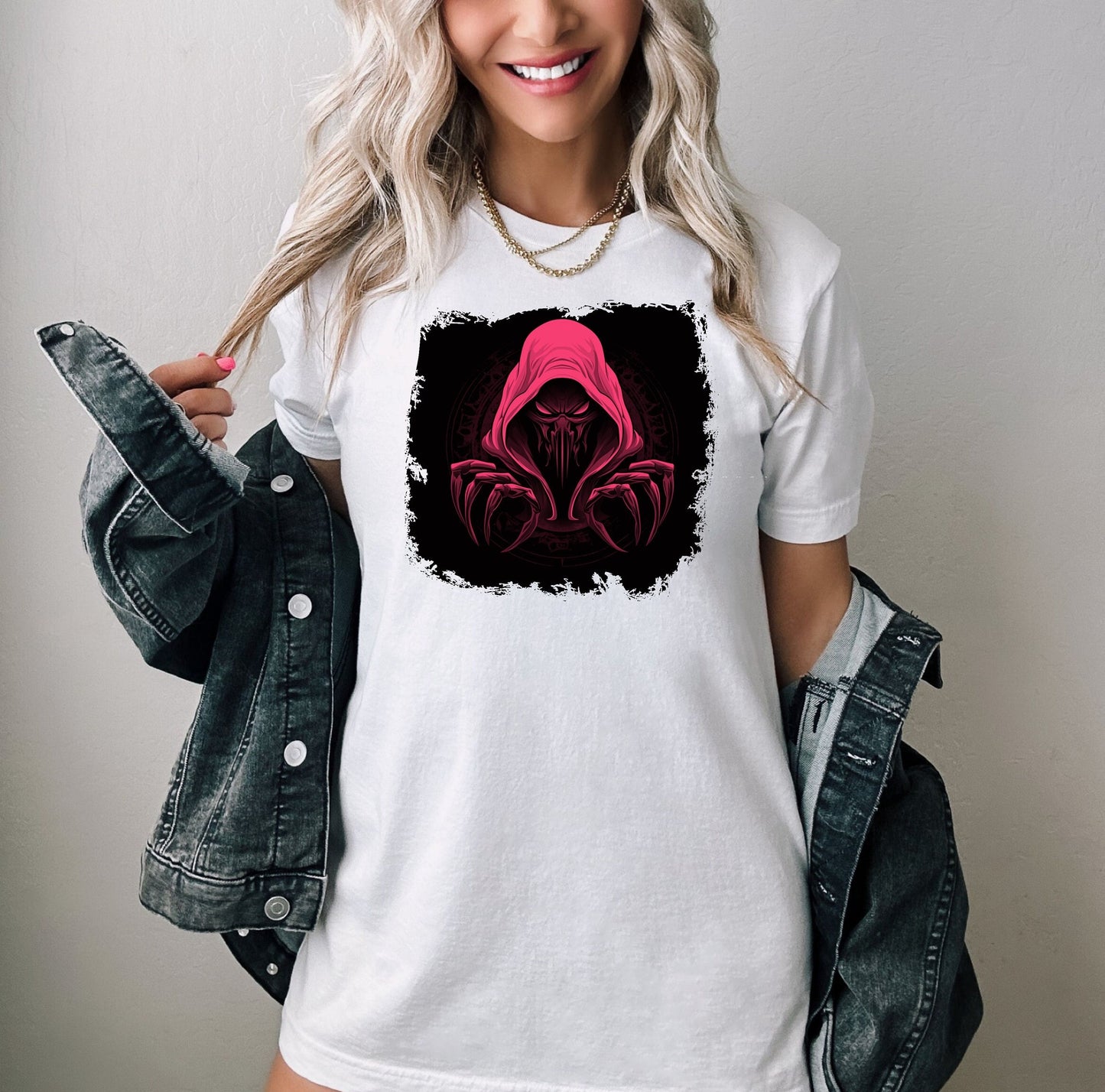 Hooded Scorpion Monster, Scary Creature with Hoodie, Graphic Tee with hooded character, Evil Demon, frightening beast. Horrifying nightmare