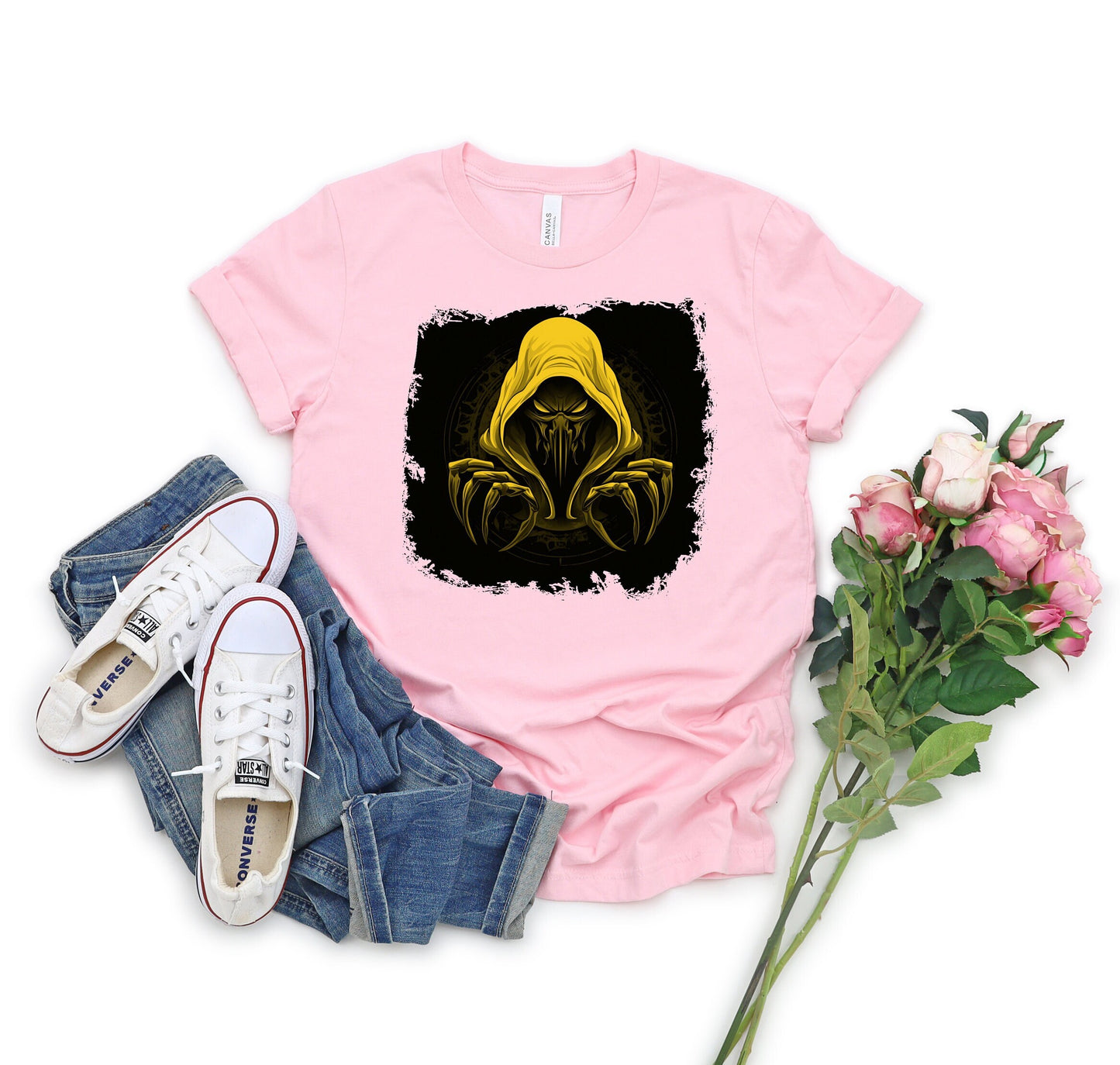 Hooded Scorpion Monster, Scary Creature with Hoodie, Graphic Tee with hooded character, Evil Demon, frightening beast. Horrifying nightmare