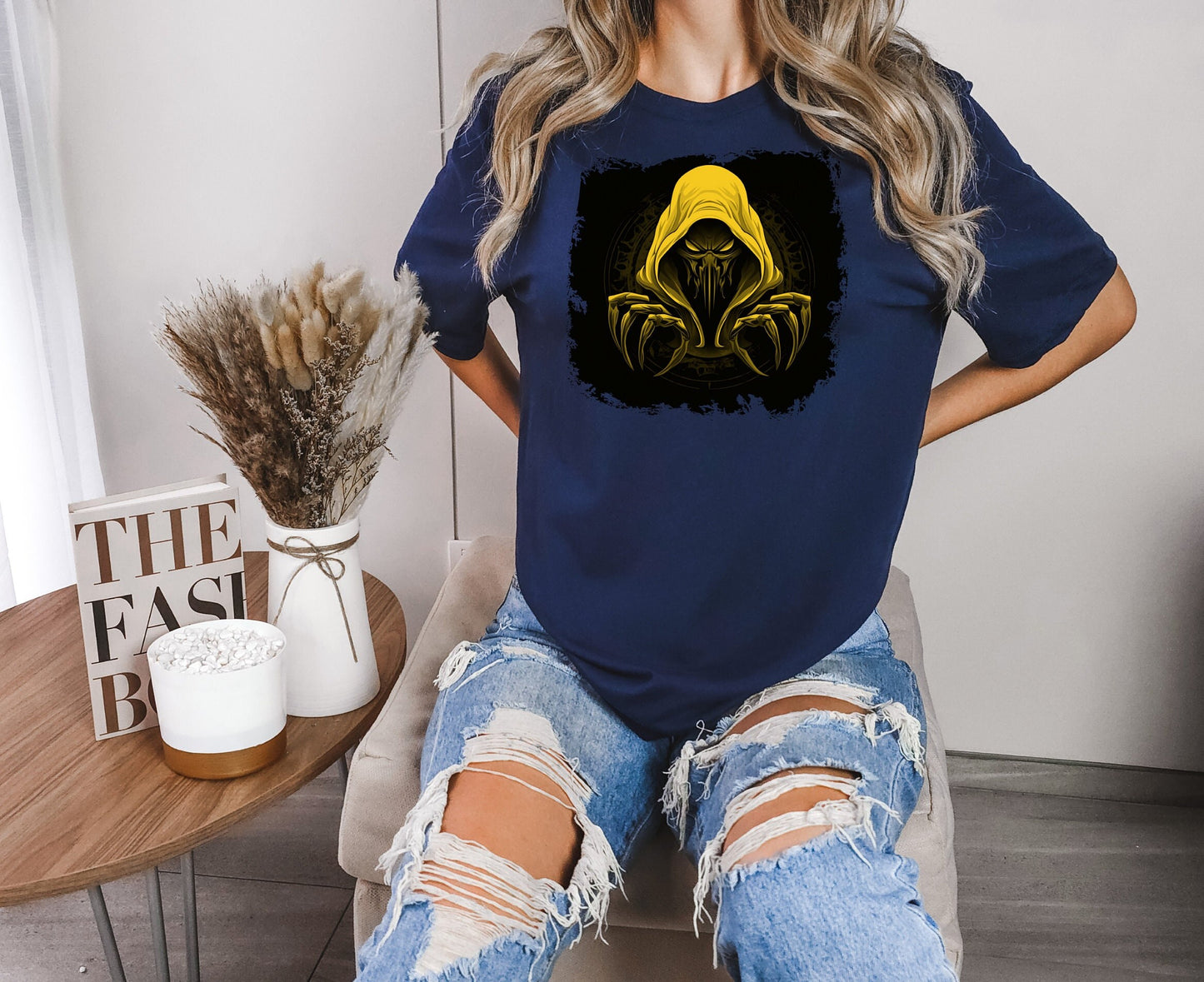 Hooded Scorpion Monster, Scary Creature with Hoodie, Graphic Tee with hooded character, Evil Demon, frightening beast. Horrifying nightmare