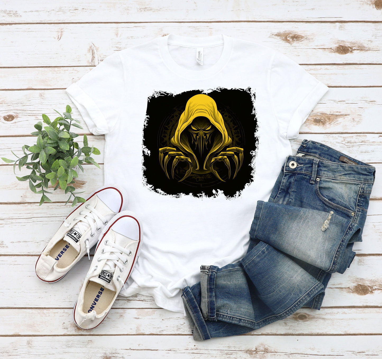 Hooded Scorpion Monster, Scary Creature with Hoodie, Graphic Tee with hooded character, Evil Demon, frightening beast. Horrifying nightmare
