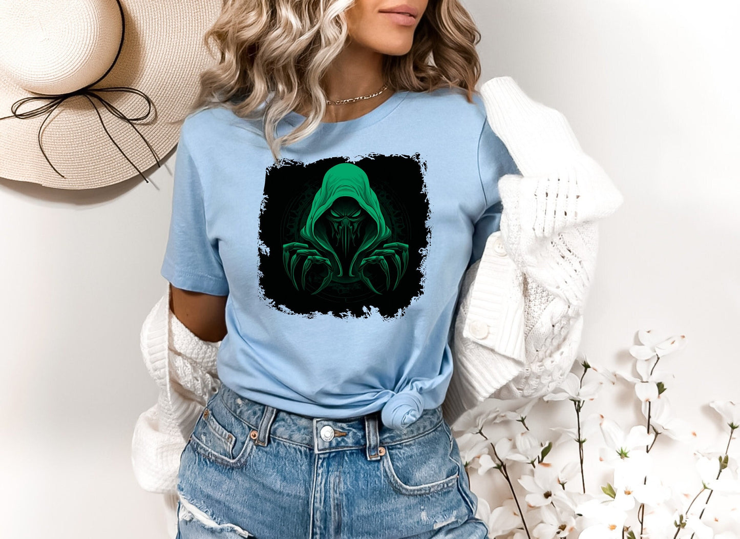 Hooded Scorpion Monster, Scary Creature with Hoodie, Graphic Tee with hooded character, Evil Demon, frightening beast. Horrifying nightmare