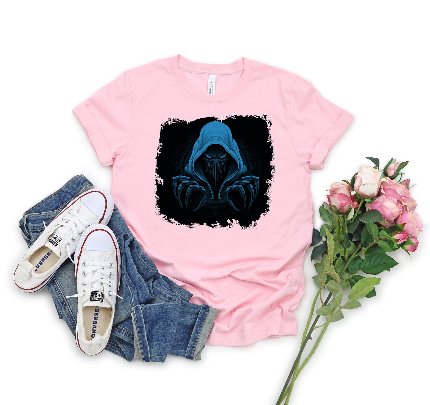 Hooded Scorpion Monster, Scary Creature with Hoodie, Graphic Tee with hooded character, Evil Demon, frightening beast. Horrifying nightmare