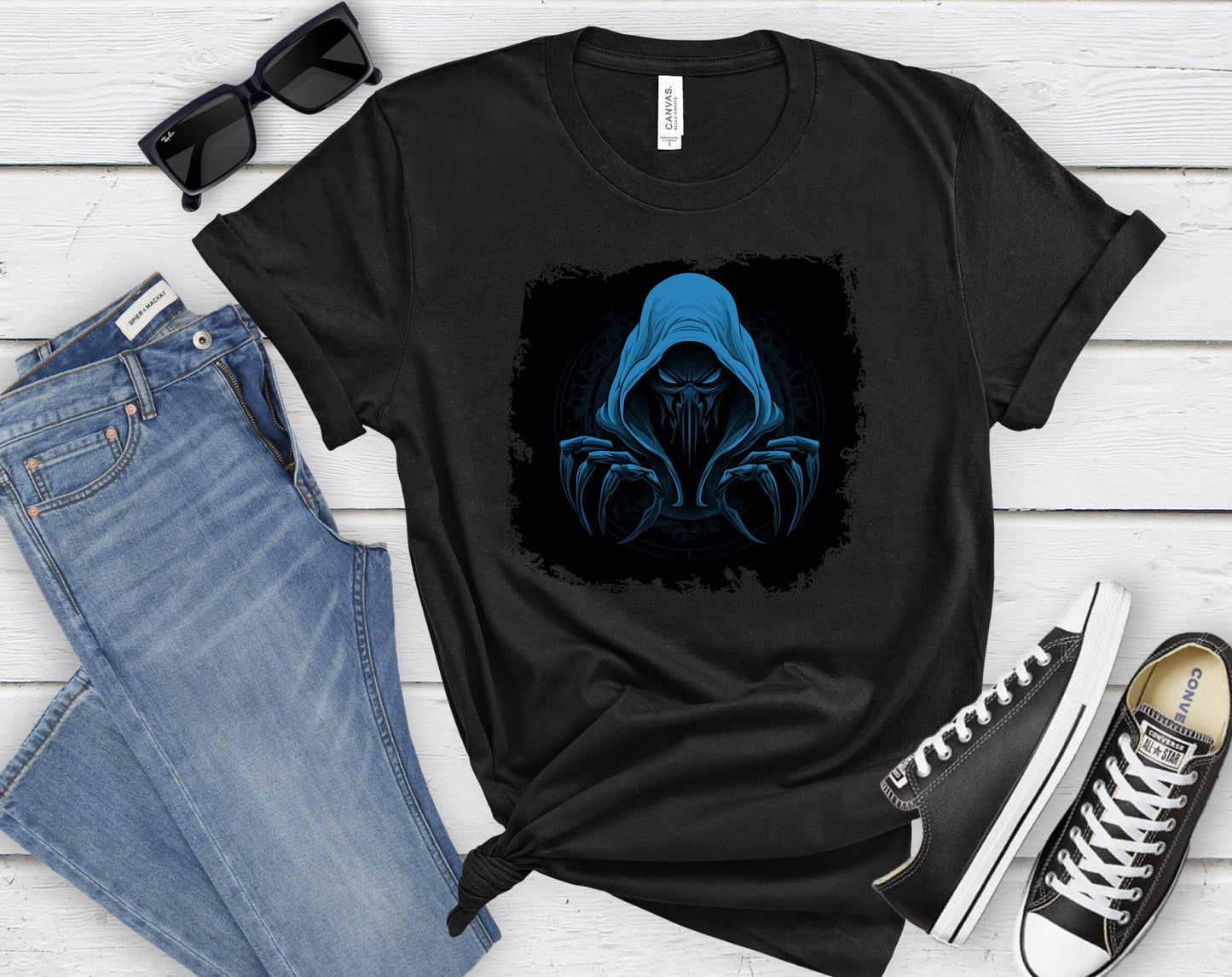 Hooded Scorpion Monster, Scary Creature with Hoodie, Graphic Tee with hooded character, Evil Demon, frightening beast. Horrifying nightmare