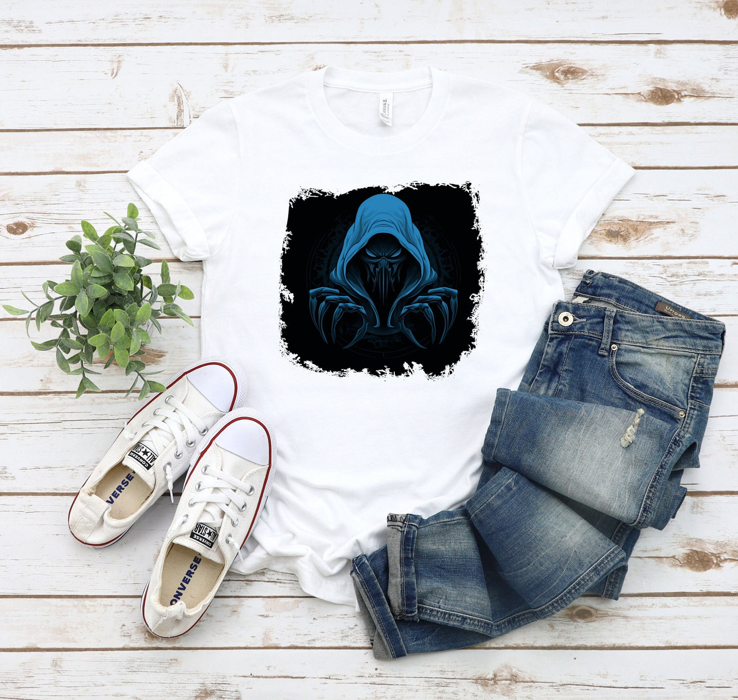 Hooded Scorpion Monster, Scary Creature with Hoodie, Graphic Tee with hooded character, Evil Demon, frightening beast. Horrifying nightmare