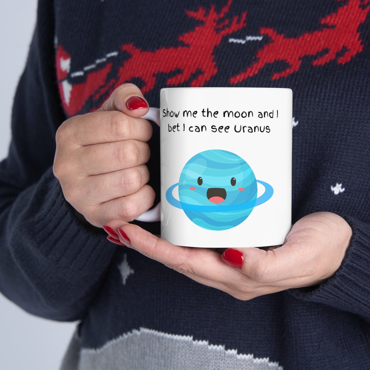 I Can see Uranus Coffee Mug, Uranus Mug, Cute Uranus Planet Mug, Funny Mug from Uranus, Drink from Uranus, Uranus Ceramic Mug,