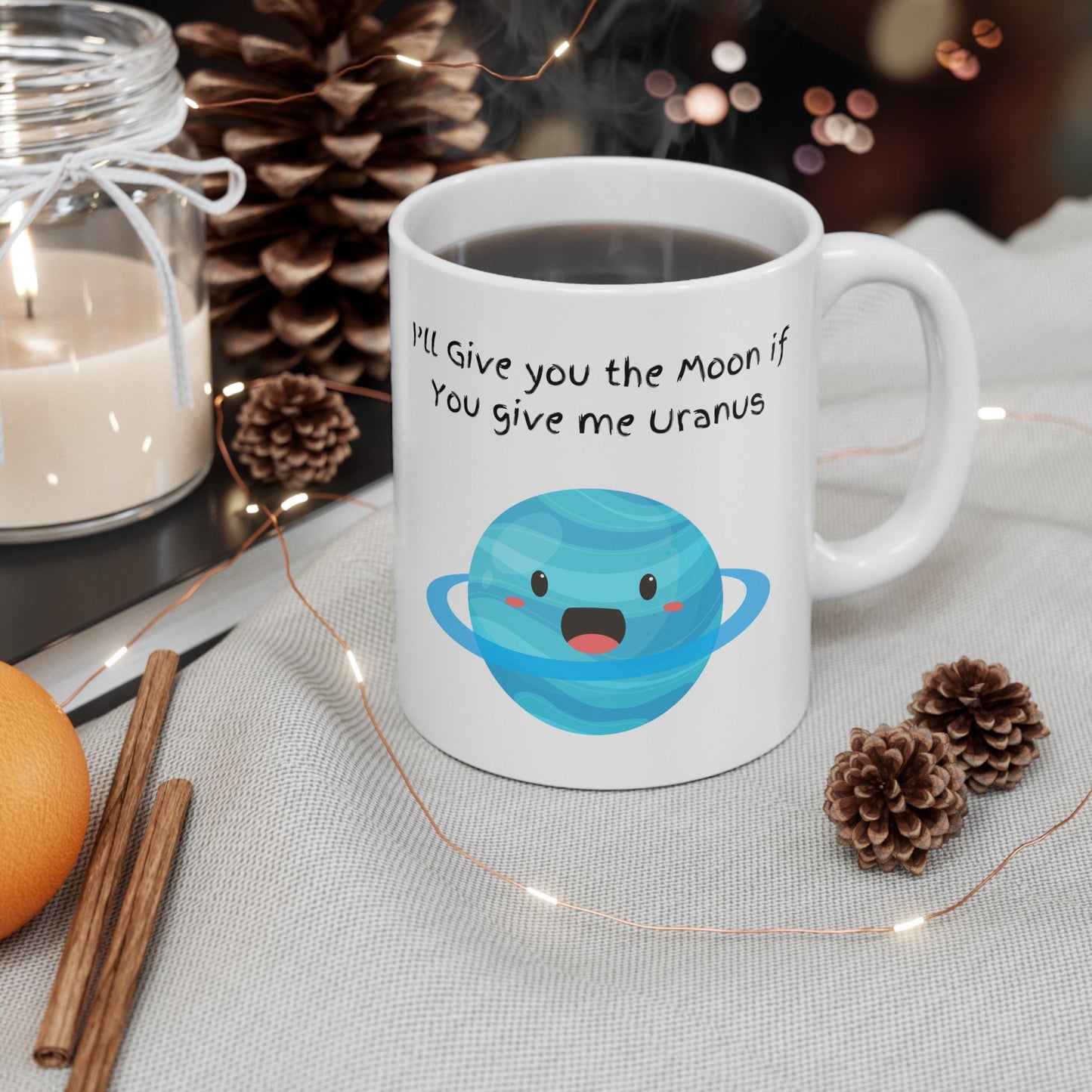 Give me Uranus Coffee Mug, Uranus Mug, Cute Uranus Planet Mug, Funny Mug from Uranus, Drink from Uranus, Uranus Ceramic Mug,