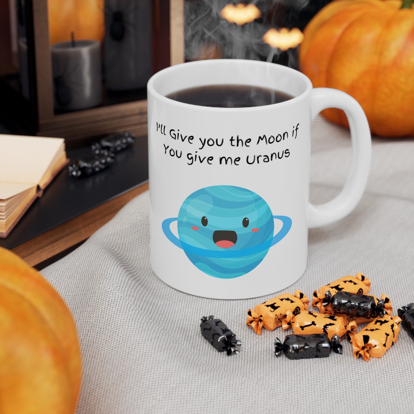 Give me Uranus Coffee Mug, Uranus Mug, Cute Uranus Planet Mug, Funny Mug from Uranus, Drink from Uranus, Uranus Ceramic Mug,