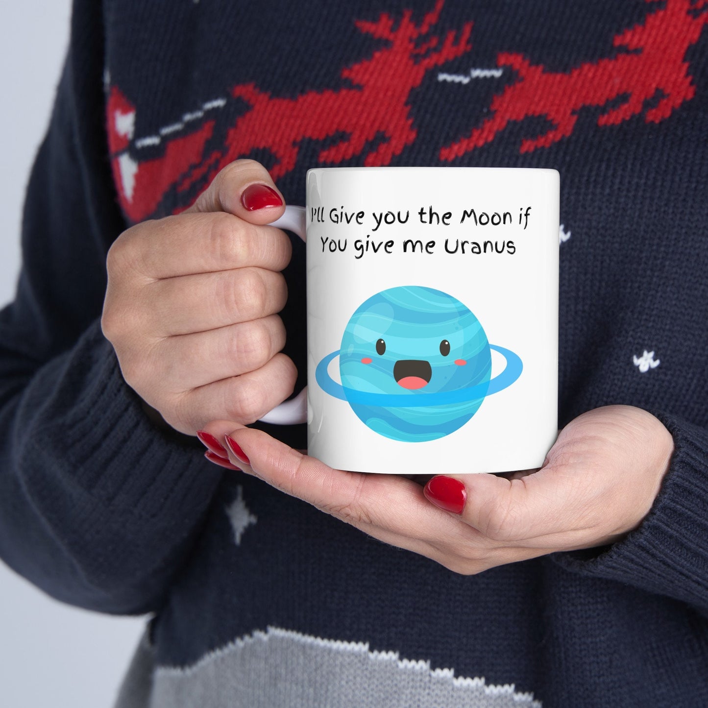 Give me Uranus Coffee Mug, Uranus Mug, Cute Uranus Planet Mug, Funny Mug from Uranus, Drink from Uranus, Uranus Ceramic Mug,