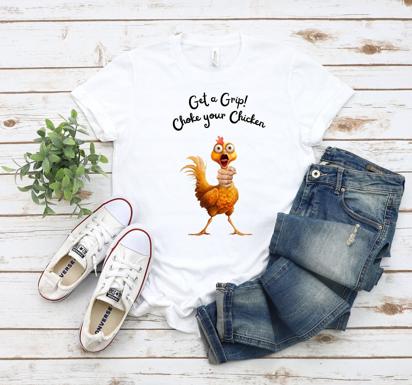 Get a Grip Choke your Chicken shirt, Jerking off T - Shirt, Masturbation Shirt, Funny Sex Tee, Stroke the Salami Shirt