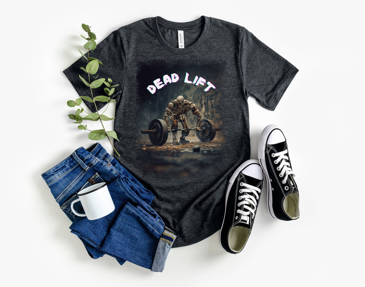 Dead lift Skeleton Body Building Gym Head Shirt, Scary Muscle Shirt, Horror Weight, lifting Shirt, Deadlift Nightmare Tee, Strength T -Shirt