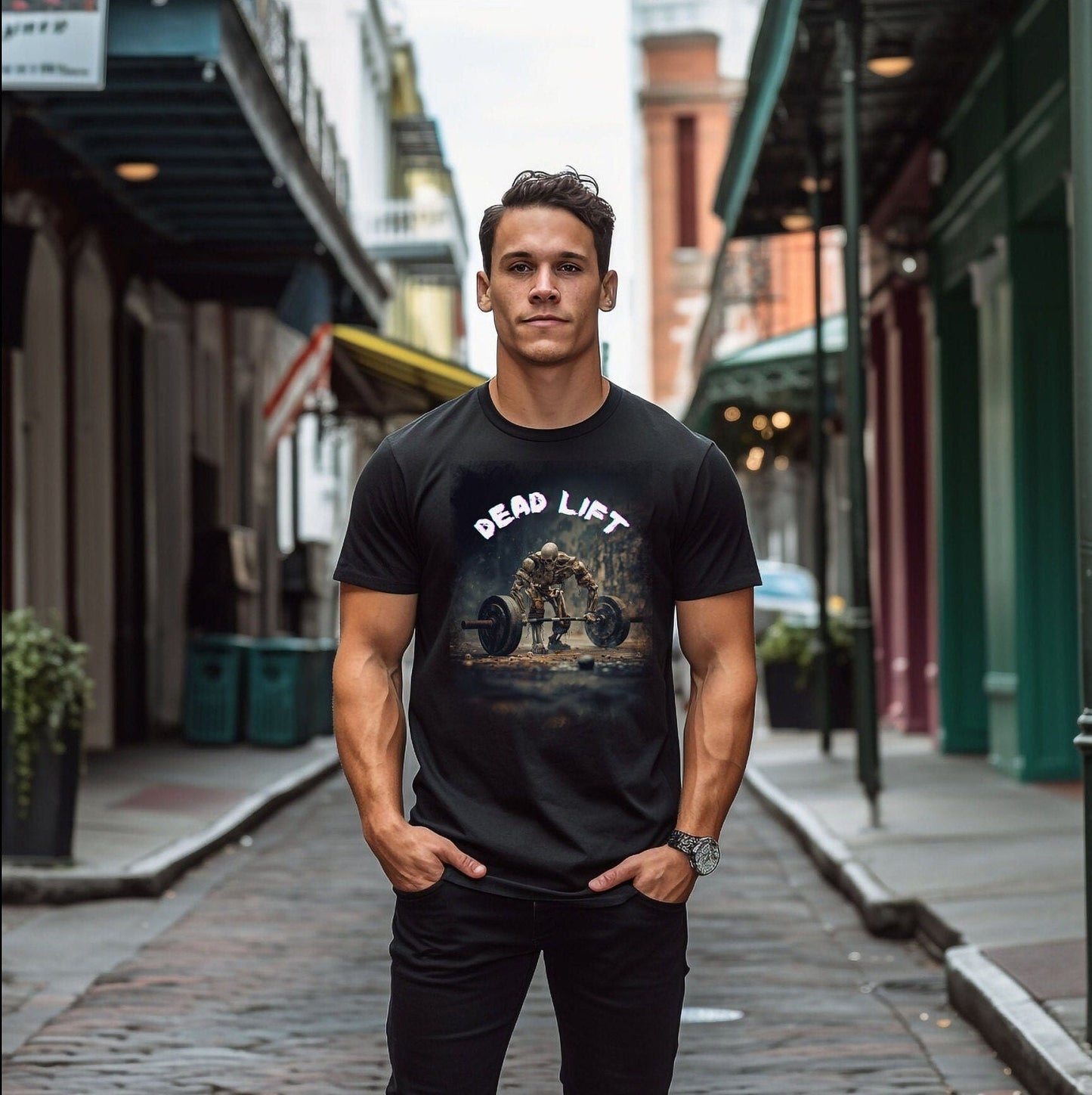 Dead lift Skeleton Body Building Gym Head Shirt, Scary Muscle Shirt, Horror Weight, lifting Shirt, Deadlift Nightmare Tee, Strength T -Shirt