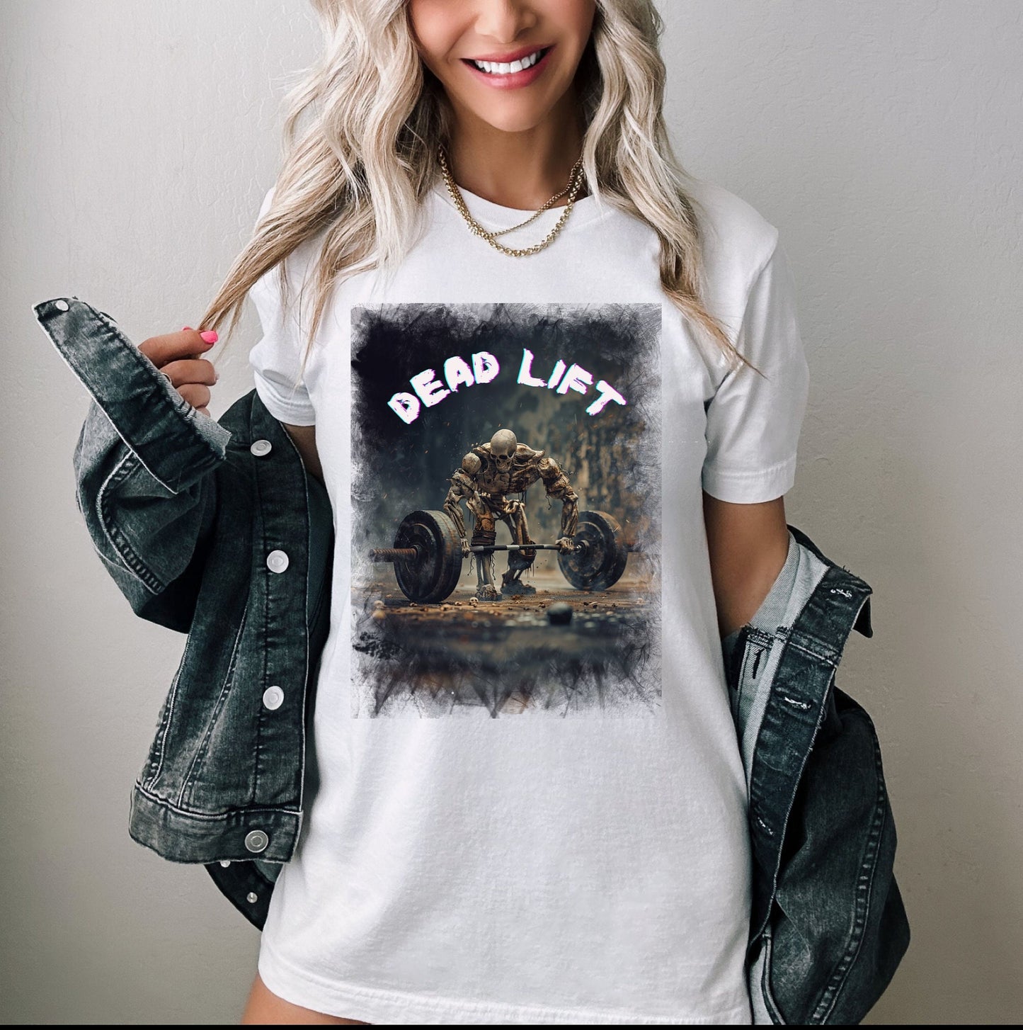 Dead lift Skeleton Body Building Gym Head Shirt, Scary Muscle Shirt, Horror Weight, lifting Shirt, Deadlift Nightmare Tee, Strength T -Shirt