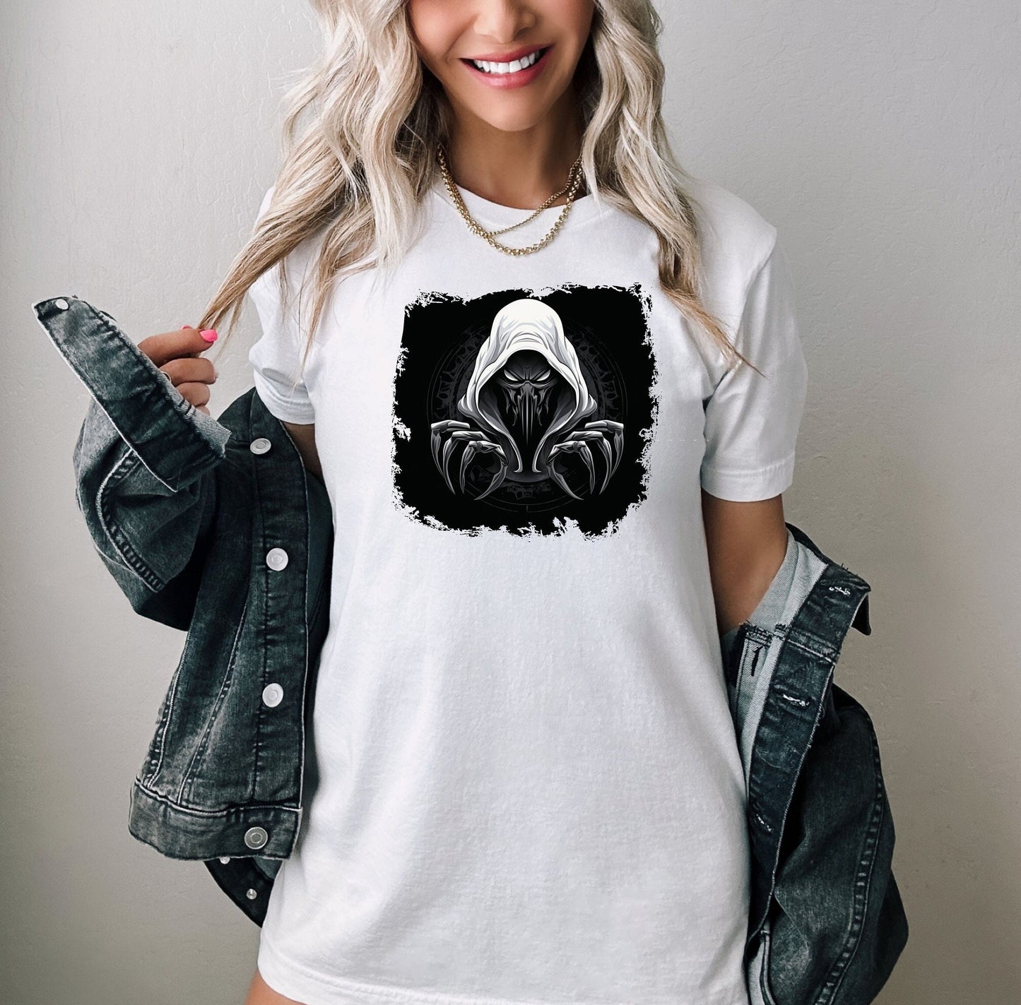 Hooded Scorpion Monster, Scary Creature with Hoodie, Graphic Tee with hooded character, Evil Demon, frightening beast. Horrifying nightmare