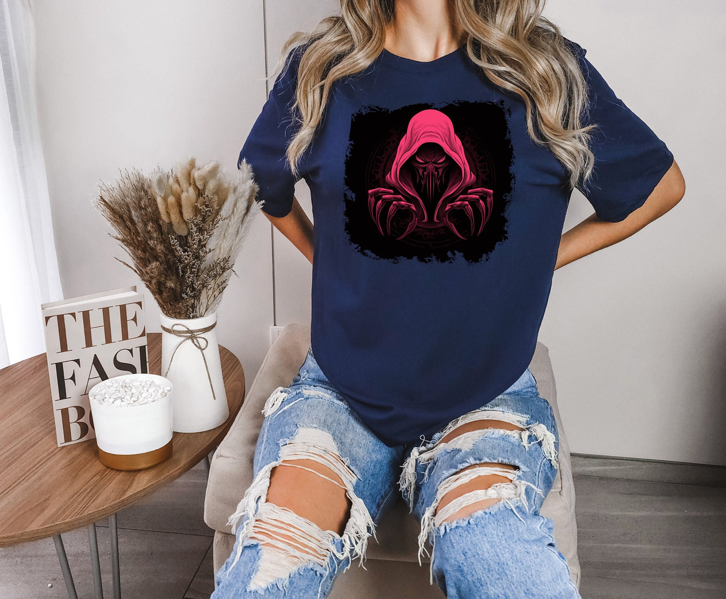 Hooded Scorpion Monster, Scary Creature with Hoodie, Graphic Tee with hooded character, Evil Demon, frightening beast. Horrifying nightmare