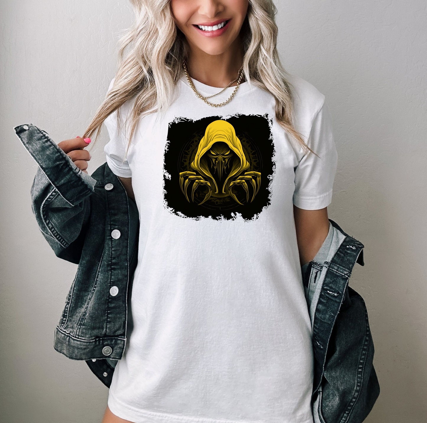 Hooded Scorpion Monster, Scary Creature with Hoodie, Graphic Tee with hooded character, Evil Demon, frightening beast. Horrifying nightmare