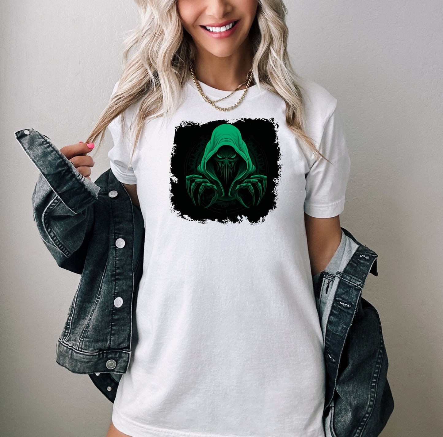 Hooded Scorpion Monster, Scary Creature with Hoodie, Graphic Tee with hooded character, Evil Demon, frightening beast. Horrifying nightmare