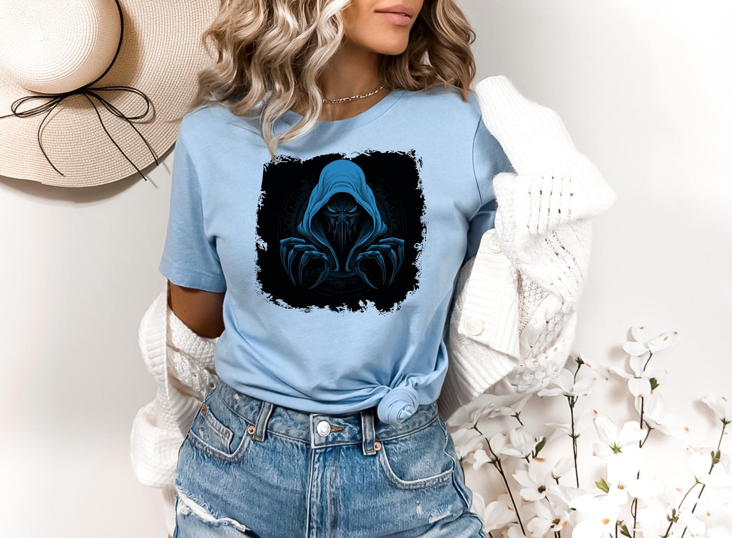 Hooded Scorpion Monster, Scary Creature with Hoodie, Graphic Tee with hooded character, Evil Demon, frightening beast. Horrifying nightmare