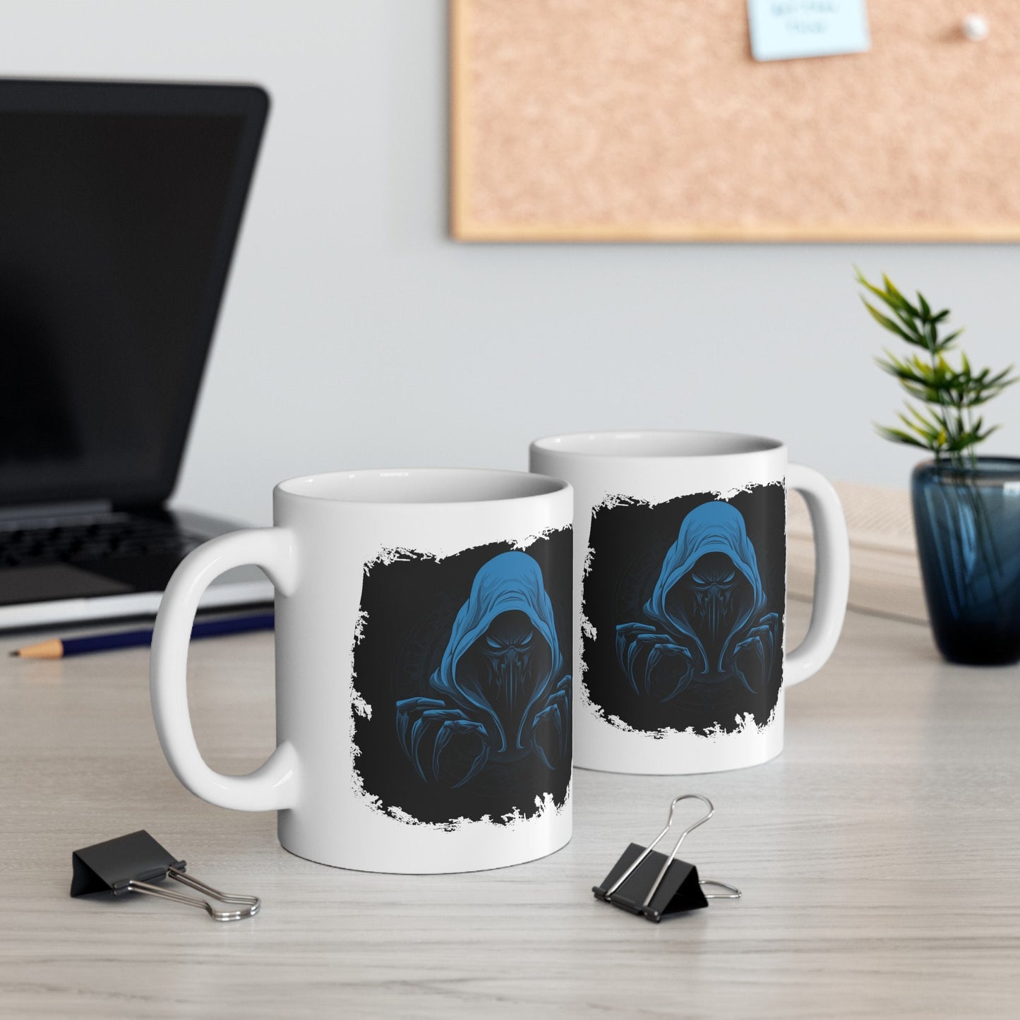 Hooded Scorpion Monster, Scary Creature with Hoodie, Coffee Mug with hooded character, Evil Demon, frightening beast. Horrifying nightmare