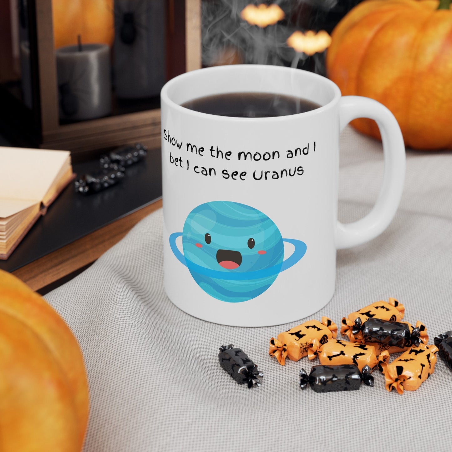 I Can see Uranus Coffee Mug, Uranus Mug, Cute Uranus Planet Mug, Funny Mug from Uranus, Drink from Uranus, Uranus Ceramic Mug,