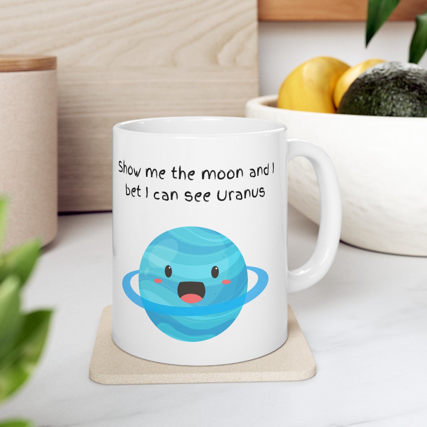I Can see Uranus Coffee Mug, Uranus Mug, Cute Uranus Planet Mug, Funny Mug from Uranus, Drink from Uranus, Uranus Ceramic Mug,