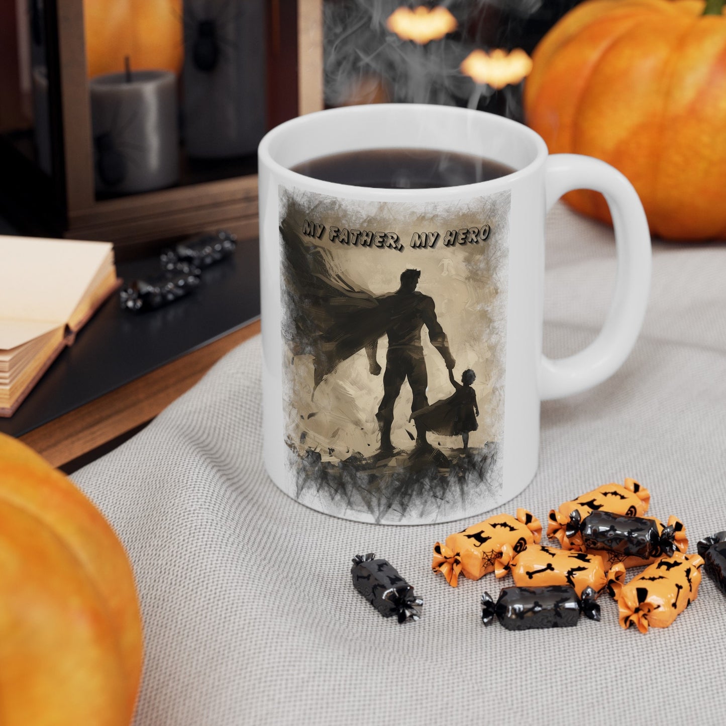 My Father My Hero Coffee Mug for Dad, Gift Mug to show your father how much he means to you, My Father is my role model Mug, Fathers Day Mug
