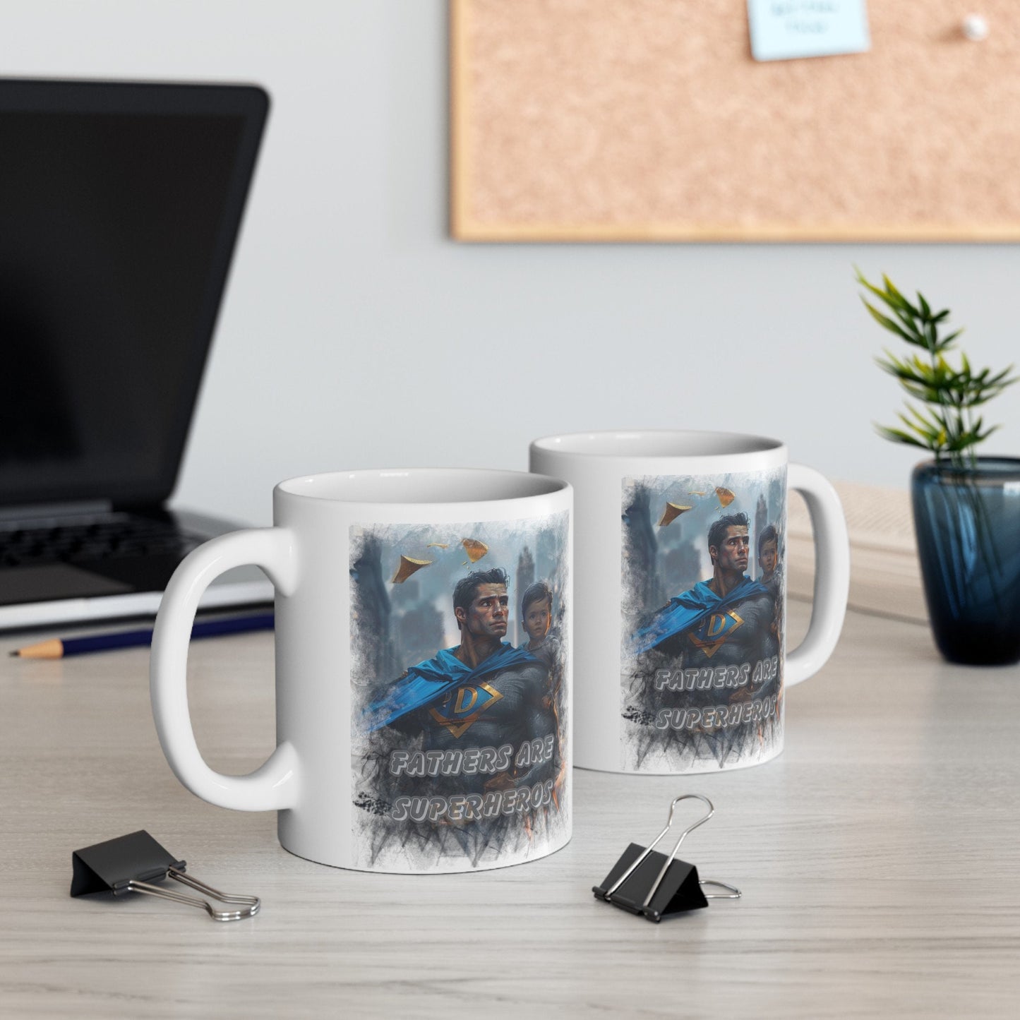 Fathers are Superheros Coffee Mug for Dad, Gift Mug to show Dad how much he means to you, My Father is my role model Mug, Fathers Day Mug