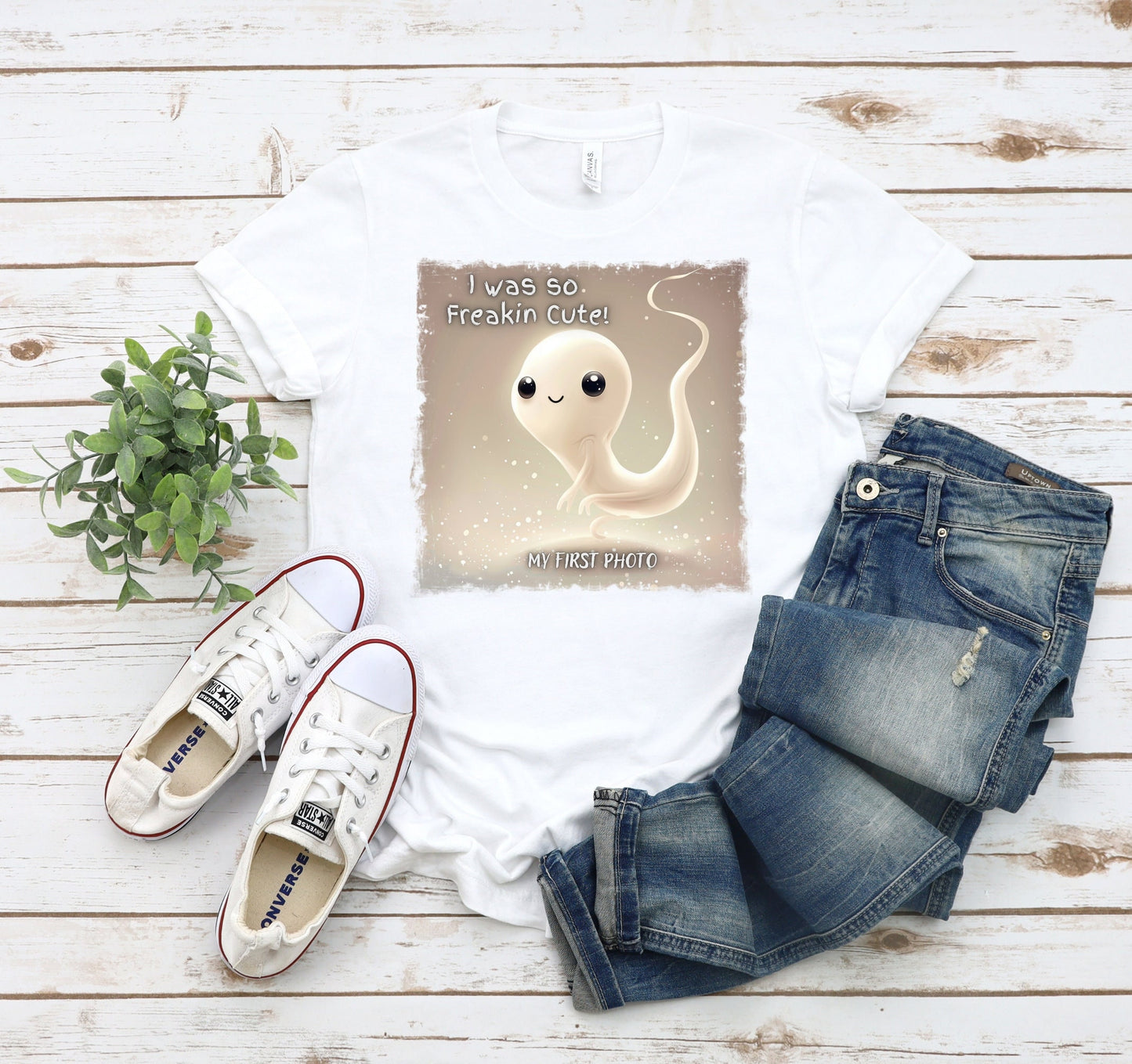 I was so Freakin Cute Sperm Shirt, My First Photo Sperm Tee, Super Cute Sperm T - Shirt, Adorable Sperm baby picture tee