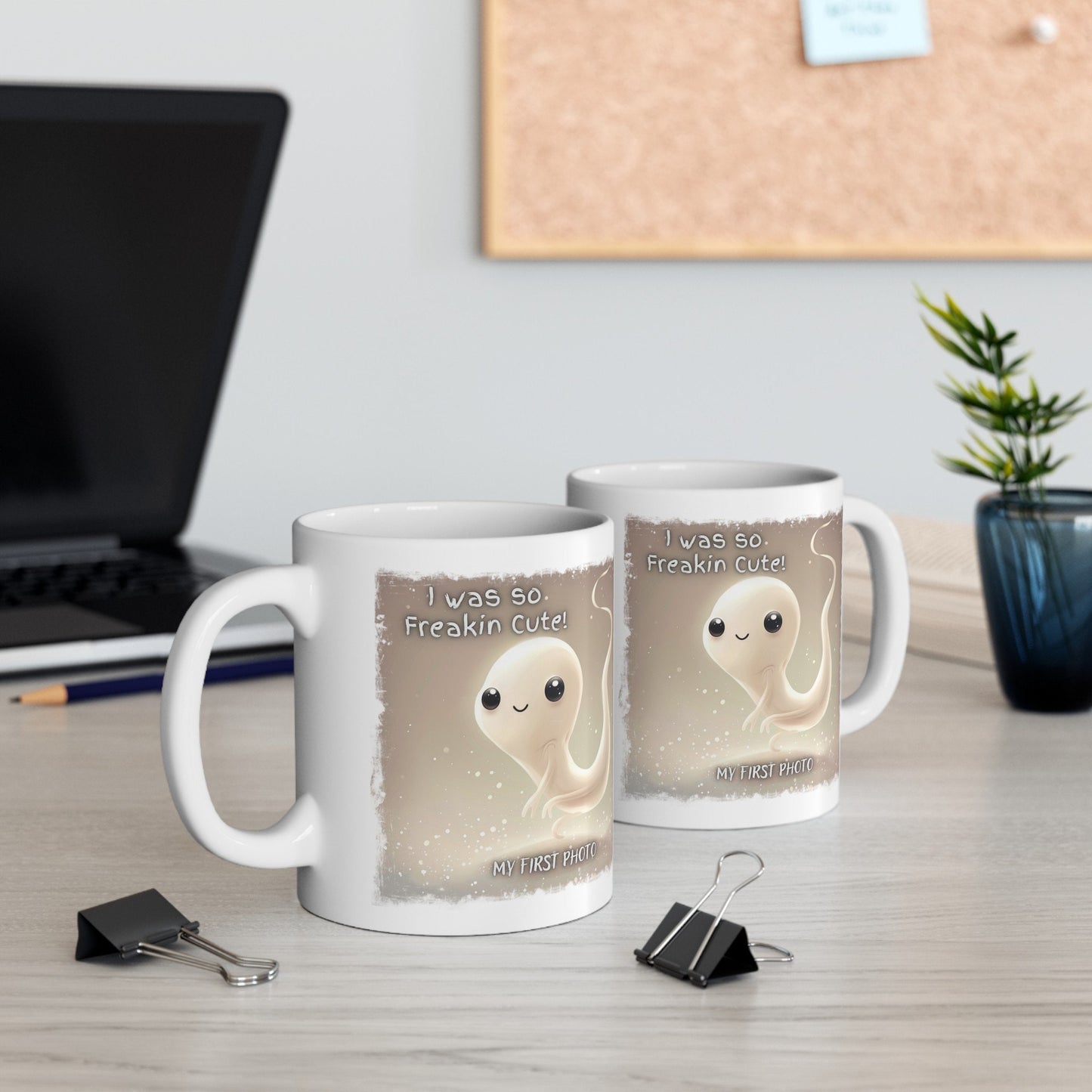 I was so Freakin Cute Sperm Coffee, My First Photo Sperm Cup, Super Cute Sperm Mug, Adorable Sperm baby picture Mug