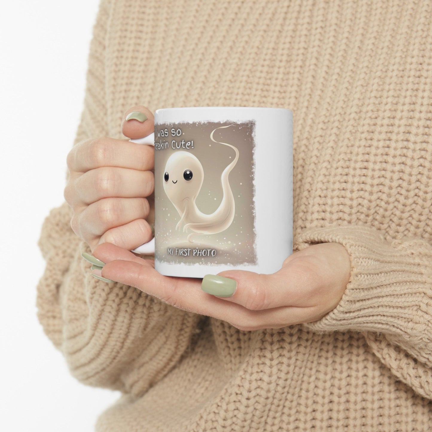 I was so Freakin Cute Sperm Coffee, My First Photo Sperm Cup, Super Cute Sperm Mug, Adorable Sperm baby picture Mug