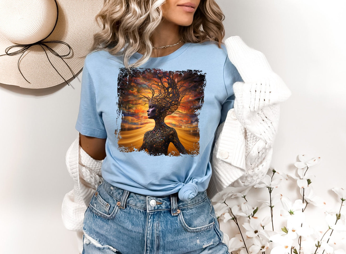 Mother Earth Shirt, Celebration of women and earth Tee, Beautiful Graphic Tee for going green, Great gift Shirt for family and friends