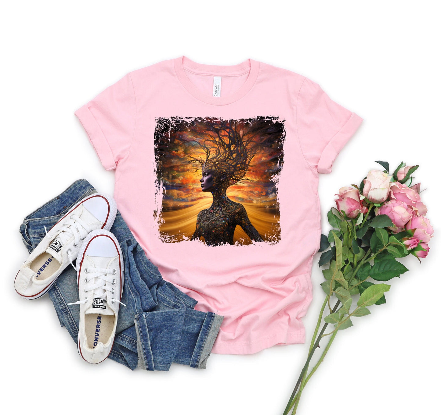 Mother Earth Shirt, Celebration of women and earth Tee, Beautiful Graphic Tee for going green, Great gift Shirt for family and friends