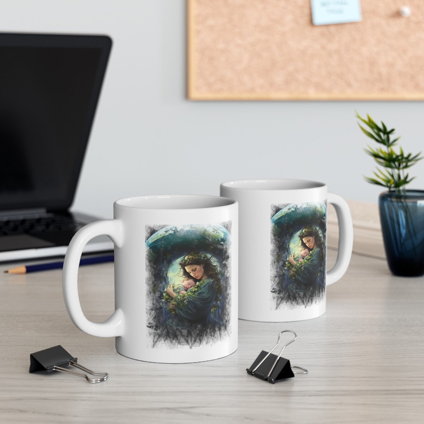 Mother of Earth Mug, Celebration of women and earth mug, Beautiful mug for going green, Great gift mug for family and friends