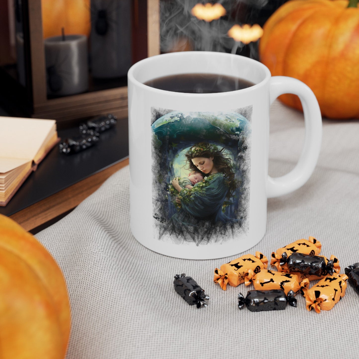Mother of Earth Mug, Celebration of women and earth mug, Beautiful mug for going green, Great gift mug for family and friends