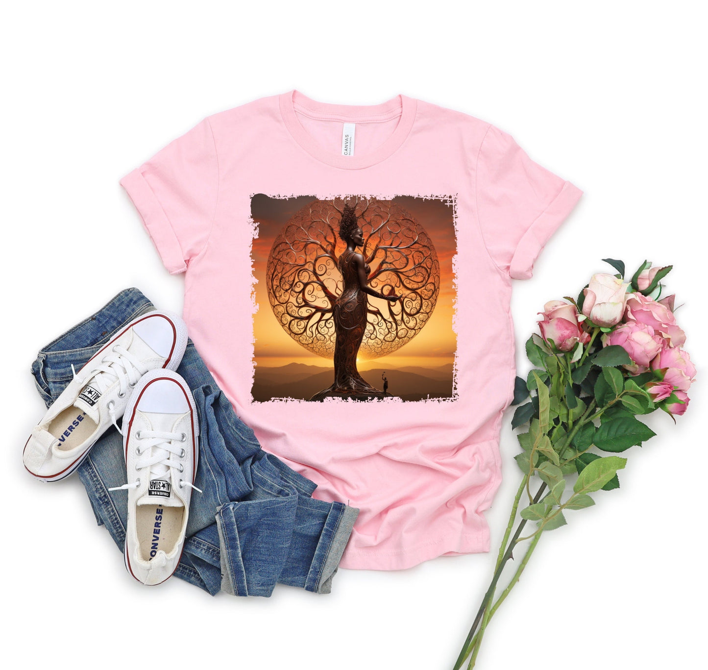 Mother Earth Shirt, Celebration of women and earth Tee, Beautiful Graphic Tee for going green, Great gift Shirt for family and friends