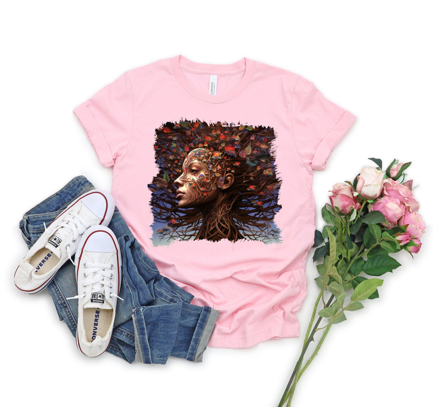 Mother Earth Shirt, Celebration of women and earth Tee, Beautiful Graphic Tee for going green, Great gift Shirt for family and friends