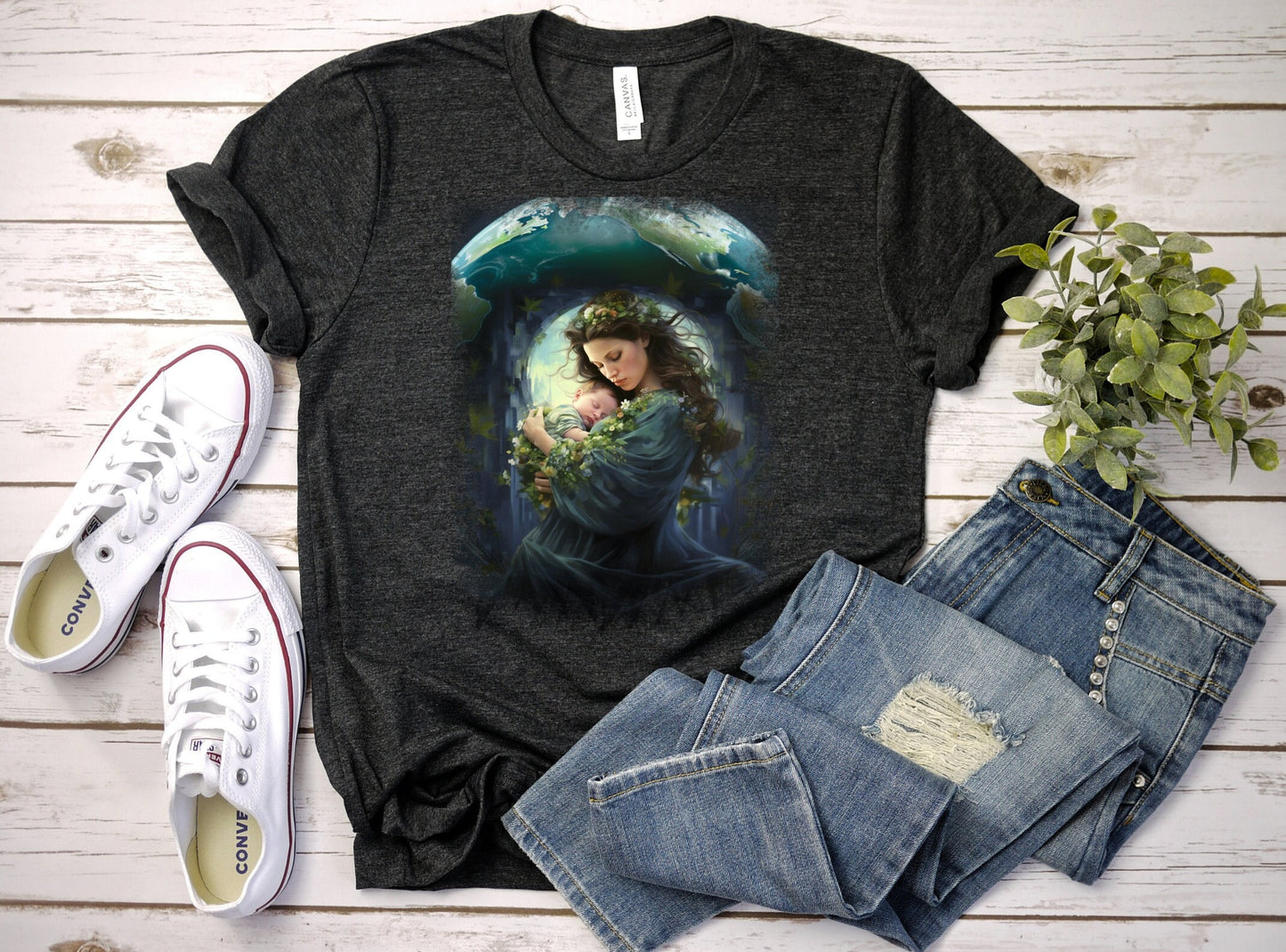 Mother Earth Shirt, Celebration of women and earth Tee, Beautiful Graphic Tee for going green, Great gift Shirt for family and friends
