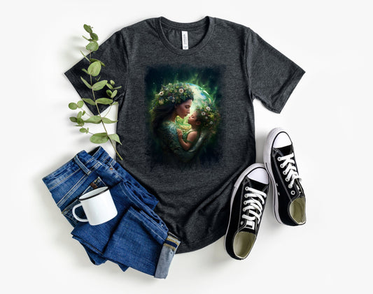 Mother Earth Shirt, Celebration of women and earth Tee, Beautiful Graphic Tee for going green, Great gift Shirt for family and friends