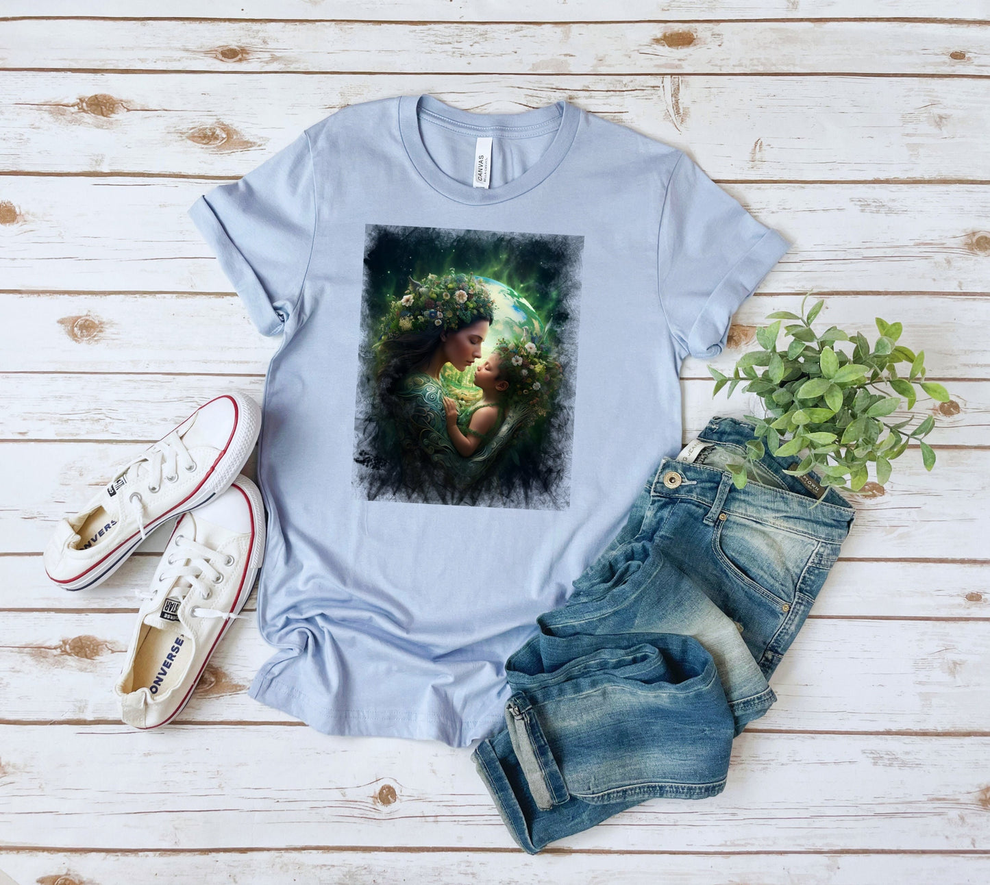 Mother Earth Shirt, Celebration of women and earth Tee, Beautiful Graphic Tee for going green, Great gift Shirt for family and friends