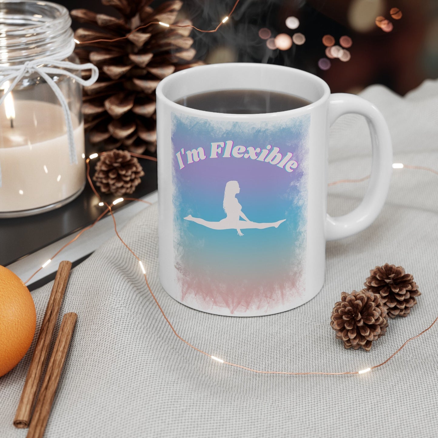 naughty I'm Flexible Coffee Mug for the ladies, flirty tea or coffee mug, got game cup, sexy Mug for women, funny love white Mug, Sex Mug